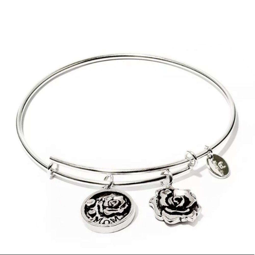 Chrysalis Love Mom White Charm Bangle Bracelet